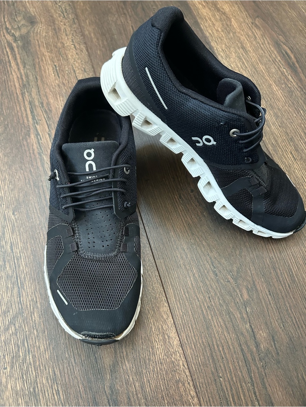 On Running Black and White womens Athletic Shoes
